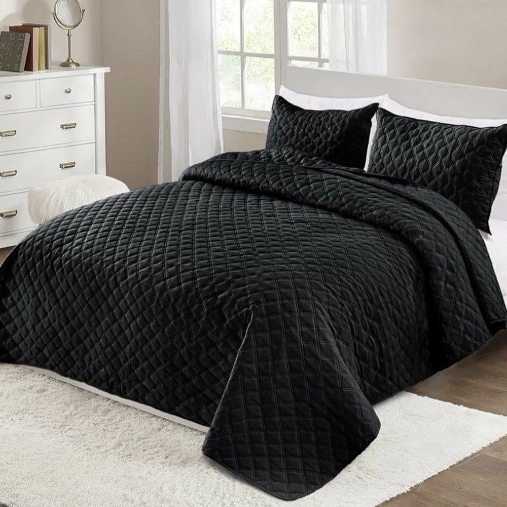 Exclusivo Mezcla‎ Black  Queen Size Blanket for Bed, Super Soft Cozy